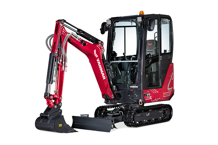 Yanmar CE präsentiert seinen ersten Prototyp eines elektrischen Minibaggers: den neuen SV17e. Yanmar CE präsentiert seinen ersten Prototyp eines elektrischen Minibaggers: den neuen SV17e.