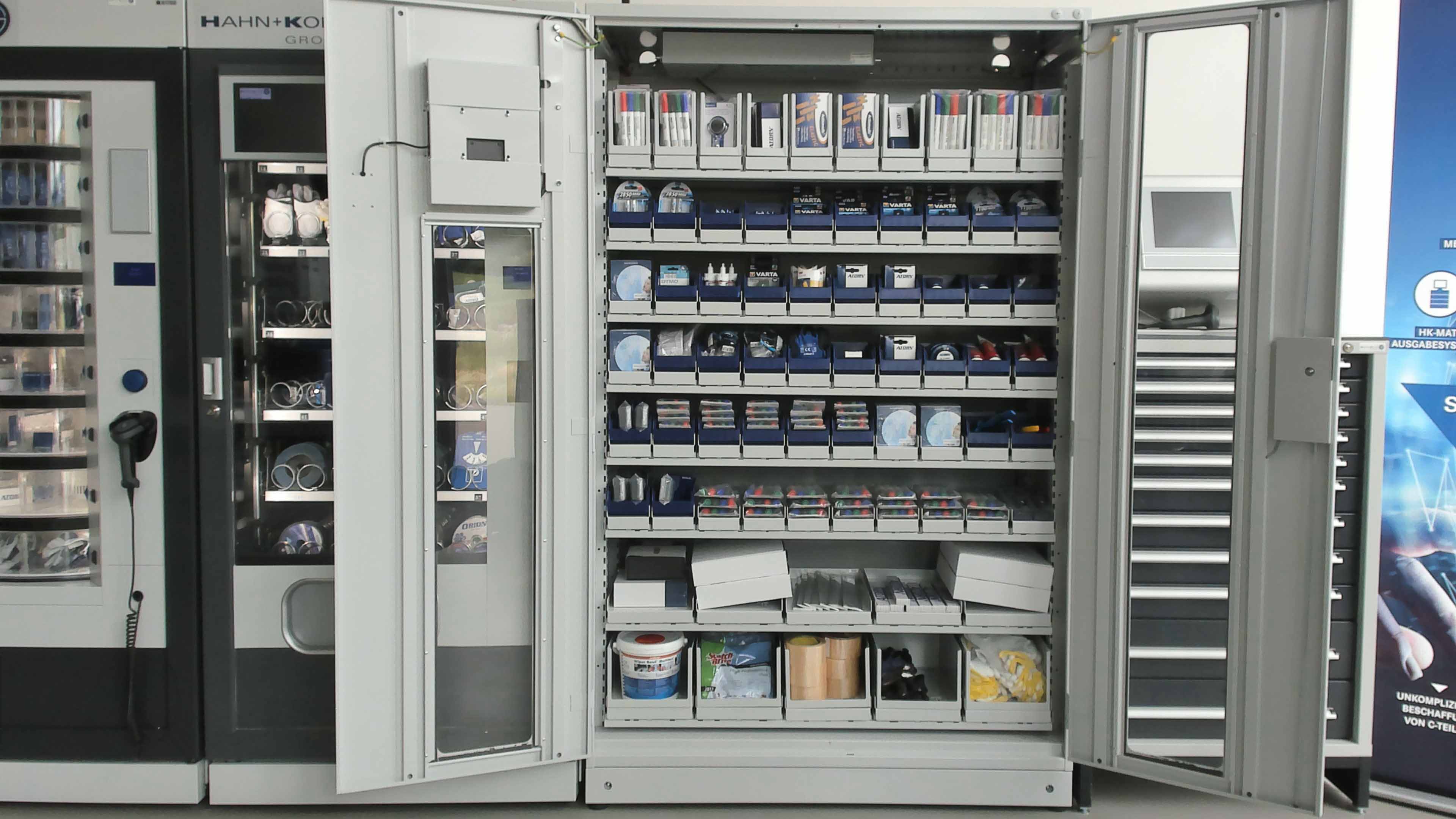 Neun individuell konfigurierbare Ebenen und bis zu 90 Lagerplätze hat der HK-MAT W