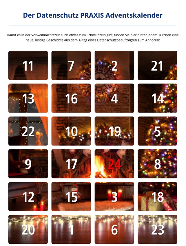 Der Datenschutz-PRAXIS-Adventskalender