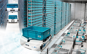 Klinkhammer integriert Exotec Shuttle-Roboter und ein automatisiertes Karton- und Palettenhandling. Klinkhammer integriert Exotec Shuttle-Roboter und ein automatisiertes Karton- und Palettenhandling.