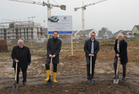 v.l.: Aufsichtsratsvorsitzender Jürgen Banzer, OB Alexander Hetjes, Dr. Sven Groth und Jürgen Hölz