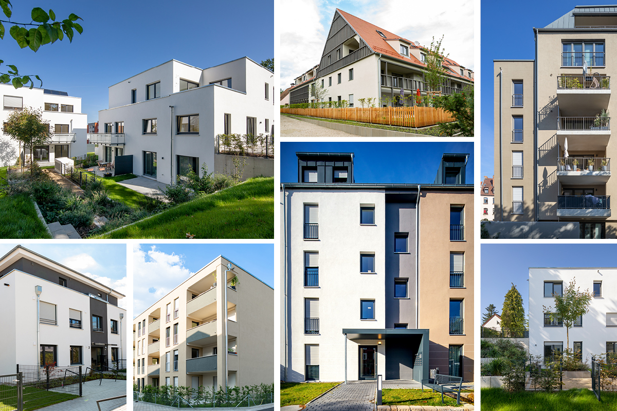 Eine Collage aller Bauvorhaben des Jahres 2021 Eine Collage aller Bauvorhaben des Jahres 2021