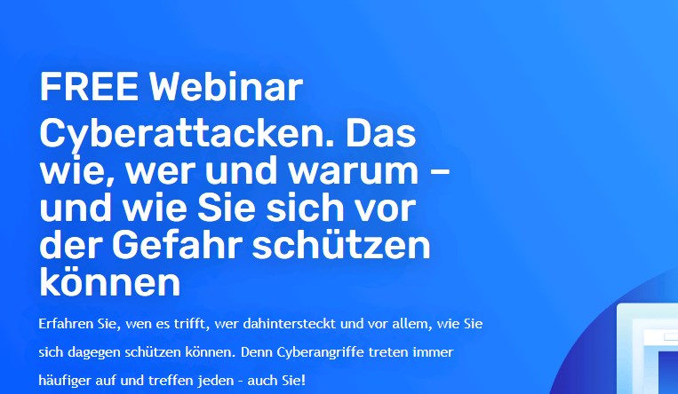 Gratis Webinar“Cyberattacken” Gratis Webinar“Cyberattacken”