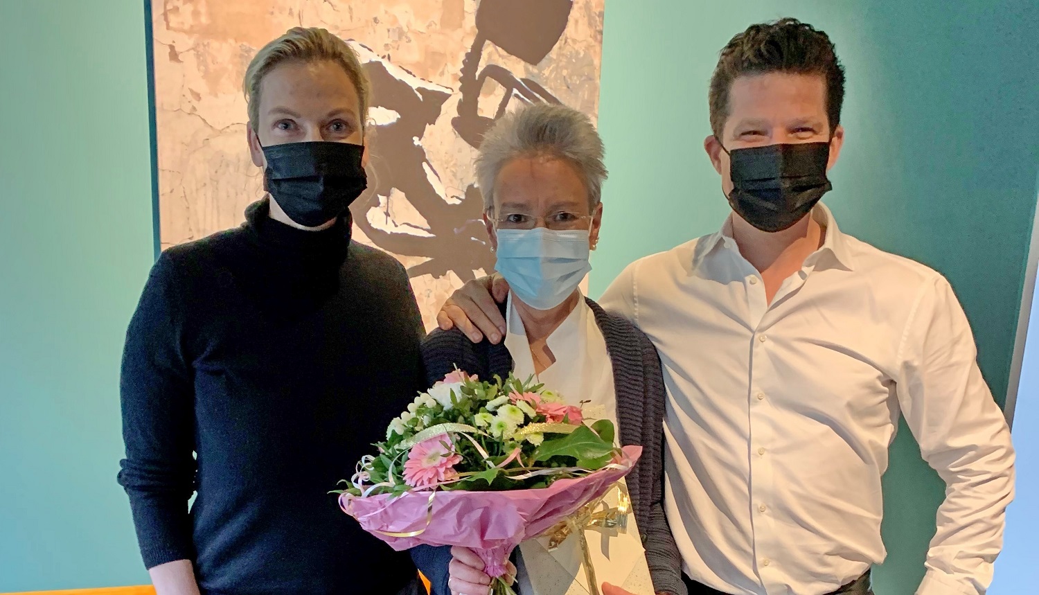 Blumen für Regina Becker zum Jubiläum