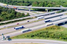 Foto eines Autobahn-Kreuzes. Bild: HERE Foto eines Autobahn-Kreuzes. Bild: HERE