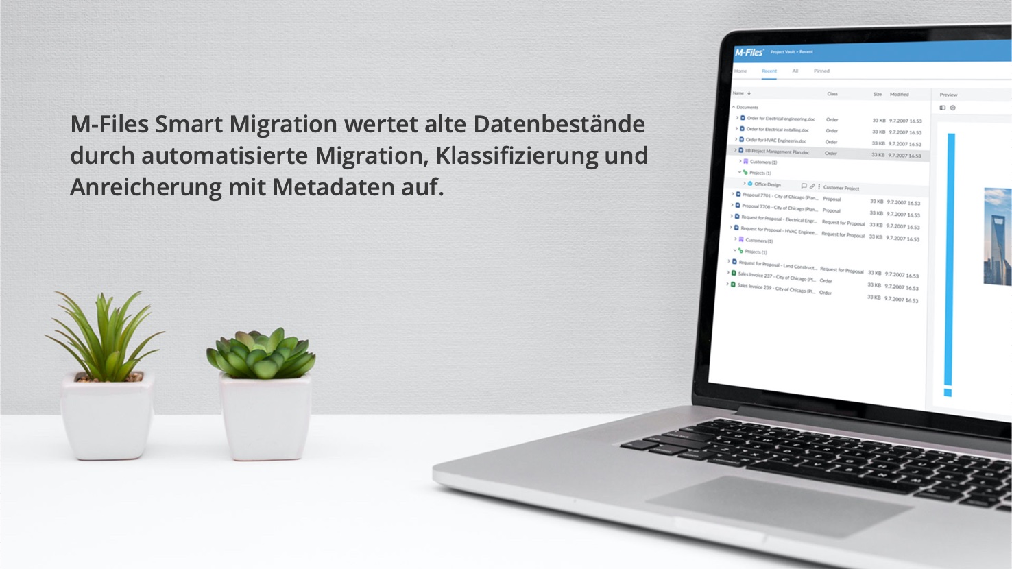 M-Files automatisiert die selektive Migration von bestehenden Dateibeständen mit KI M-Files automatisiert die selektive Migration von bestehenden Dateibeständen mit KI
