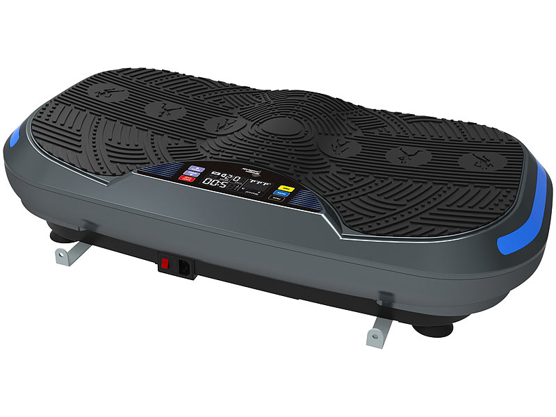 newgen medicals 4D-Vibrationsplatte WBV-640.4D mit 3 Programmen& 2 Expandern, www.pearl.de