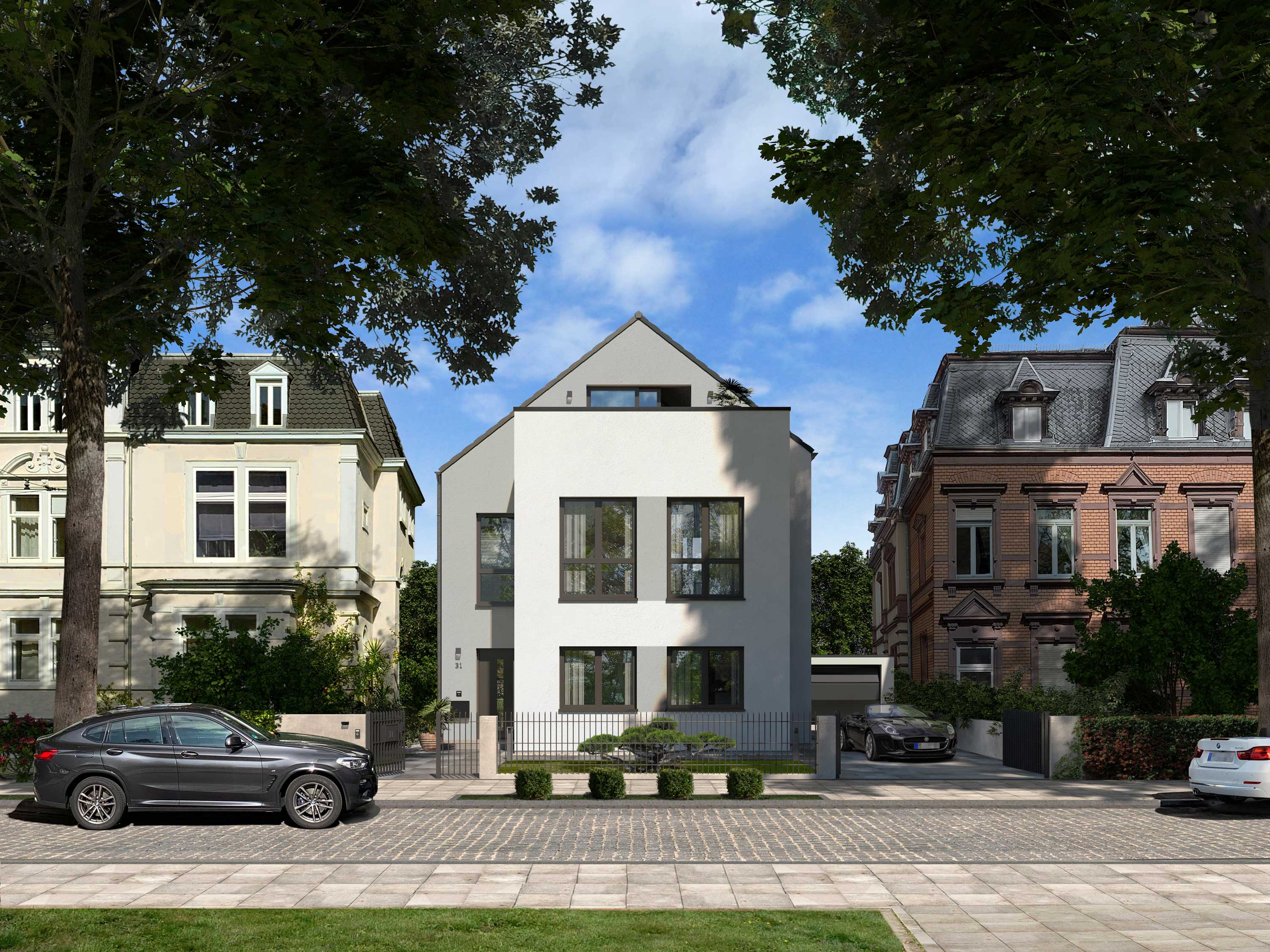 Townhouse inmitten bestehender Wohnsiedlung (Bildquelle: @OKAL) Townhouse inmitten bestehender Wohnsiedlung (Bildquelle: @OKAL)