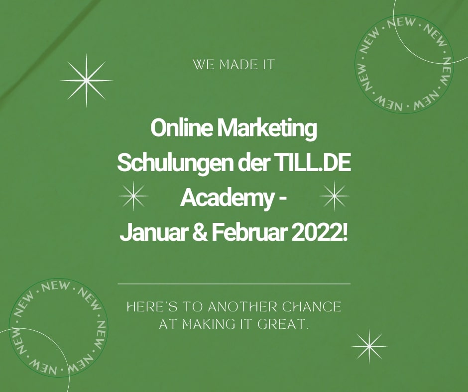 Schulungstermine im Januar & Februar 2022