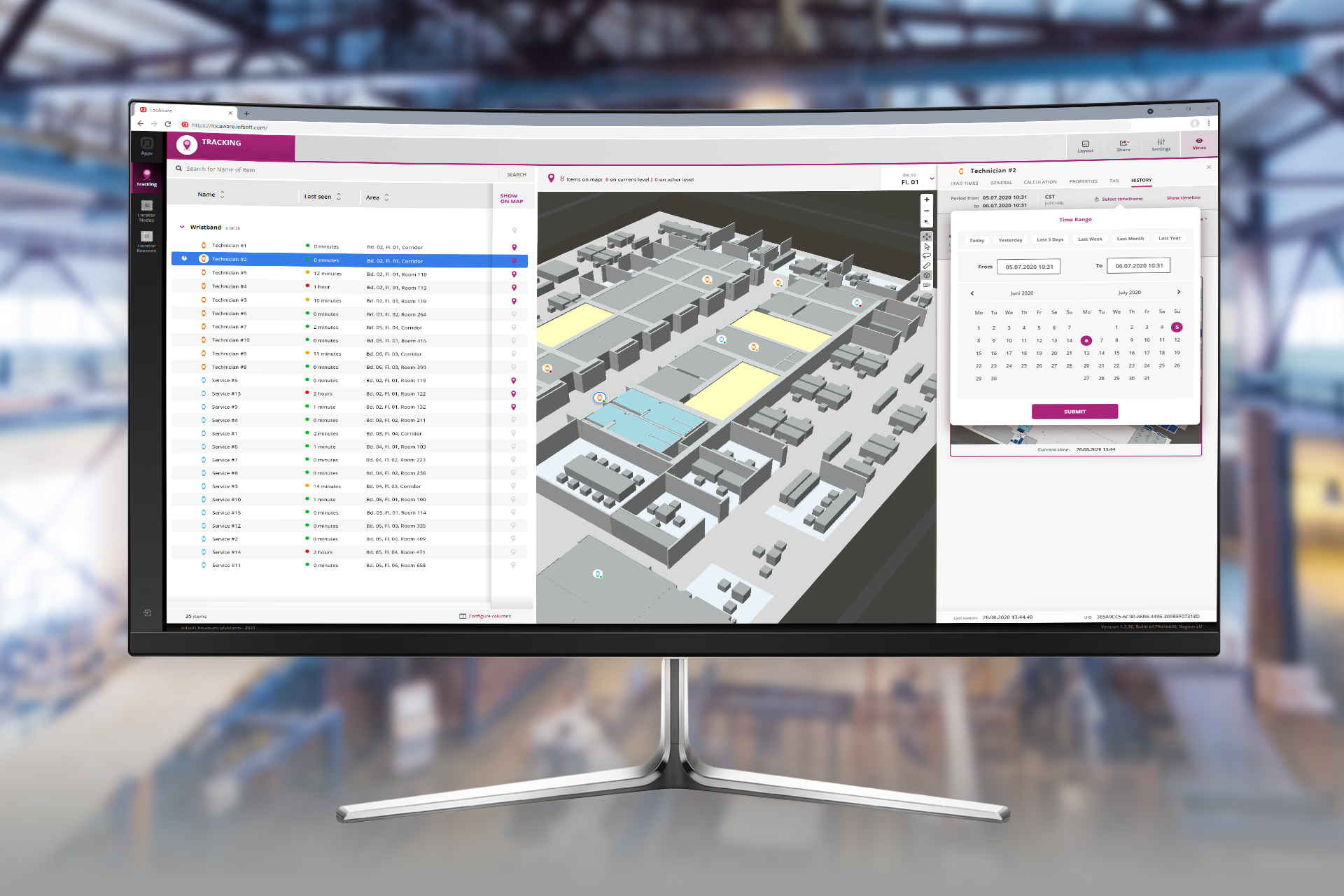 infsoft People Tracking Dashboard infsoft People Tracking Dashboard