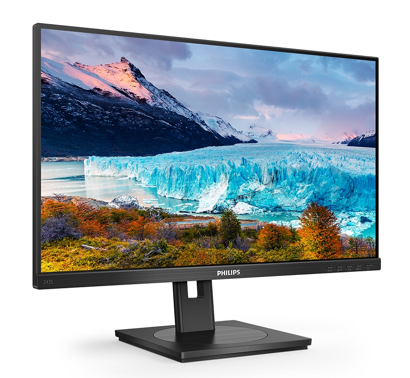 Elegant im Design,überzeugend in der Darstellung: der ergonomische 60,5 cm Philips 243S1 mit USB-C
