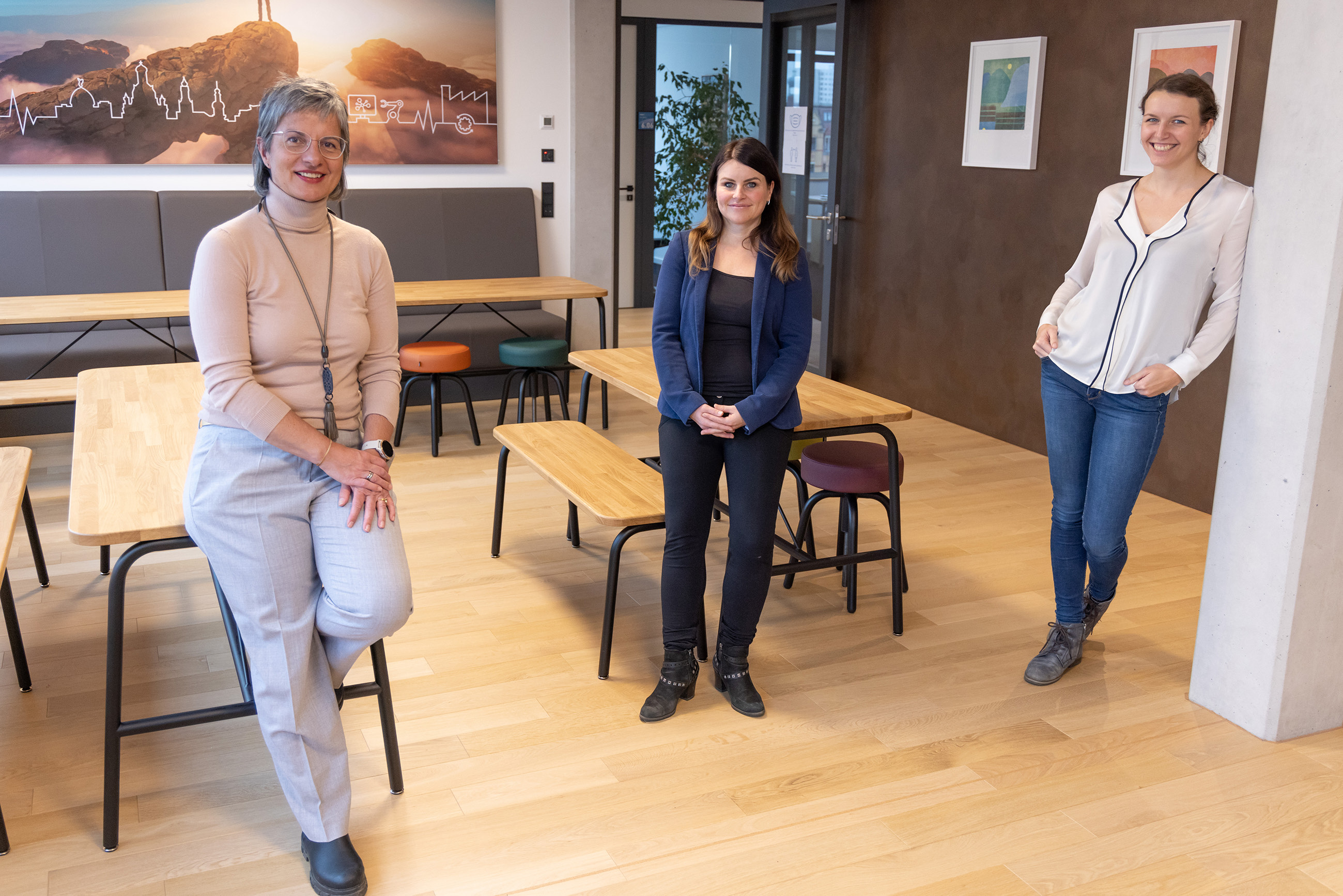 v.l.: Heike Wilson, Evelin Dietrich, Sophie Apelmeier