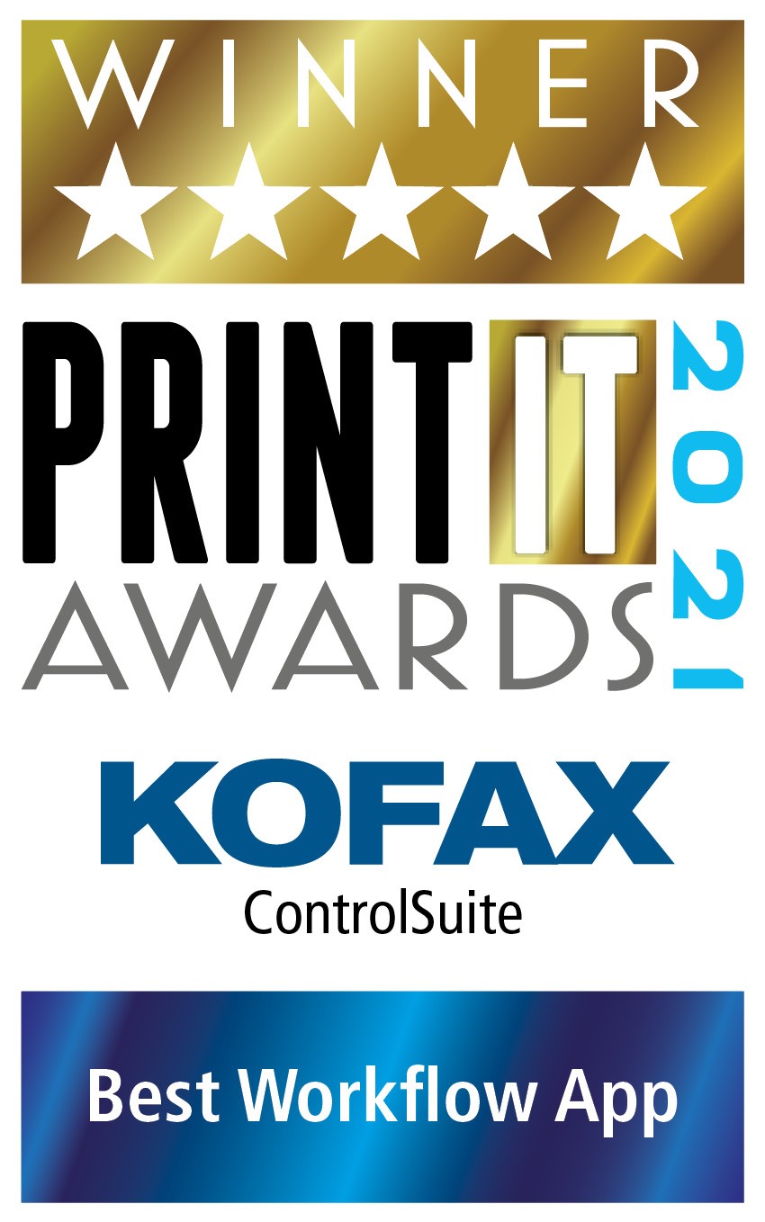 Kofax ControlSuite erhält den PrintIT Award für die Digitalisierung von Arbeitsabläufen (Bildquelle:©Kofax)