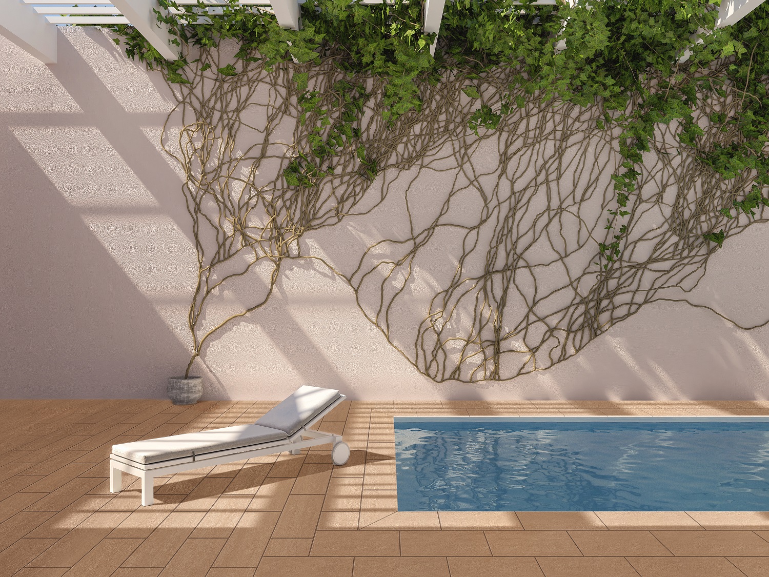 Poolumrandung und Badeterrasse mit der neuen pflegeleichten Keramik-Serie Festina von WESERWABEN®(Bildquelle: WESER Baulemente-Werk GmbH) Poolumrandung und Badeterrasse mit der neuen pflegeleichten Keramik-Serie Festina von WESERWABEN®(Bildquelle: WESER Baulemente-Werk GmbH)