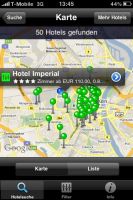 HotelHero zeigt via GPS alle verfügbaren Hotes´ls an.