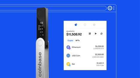 Ab sofort kann das Coinbase Wallet mit dem Hardware Wallet von Ledger verknüpft werden (Bildquelle: Coinbase)
