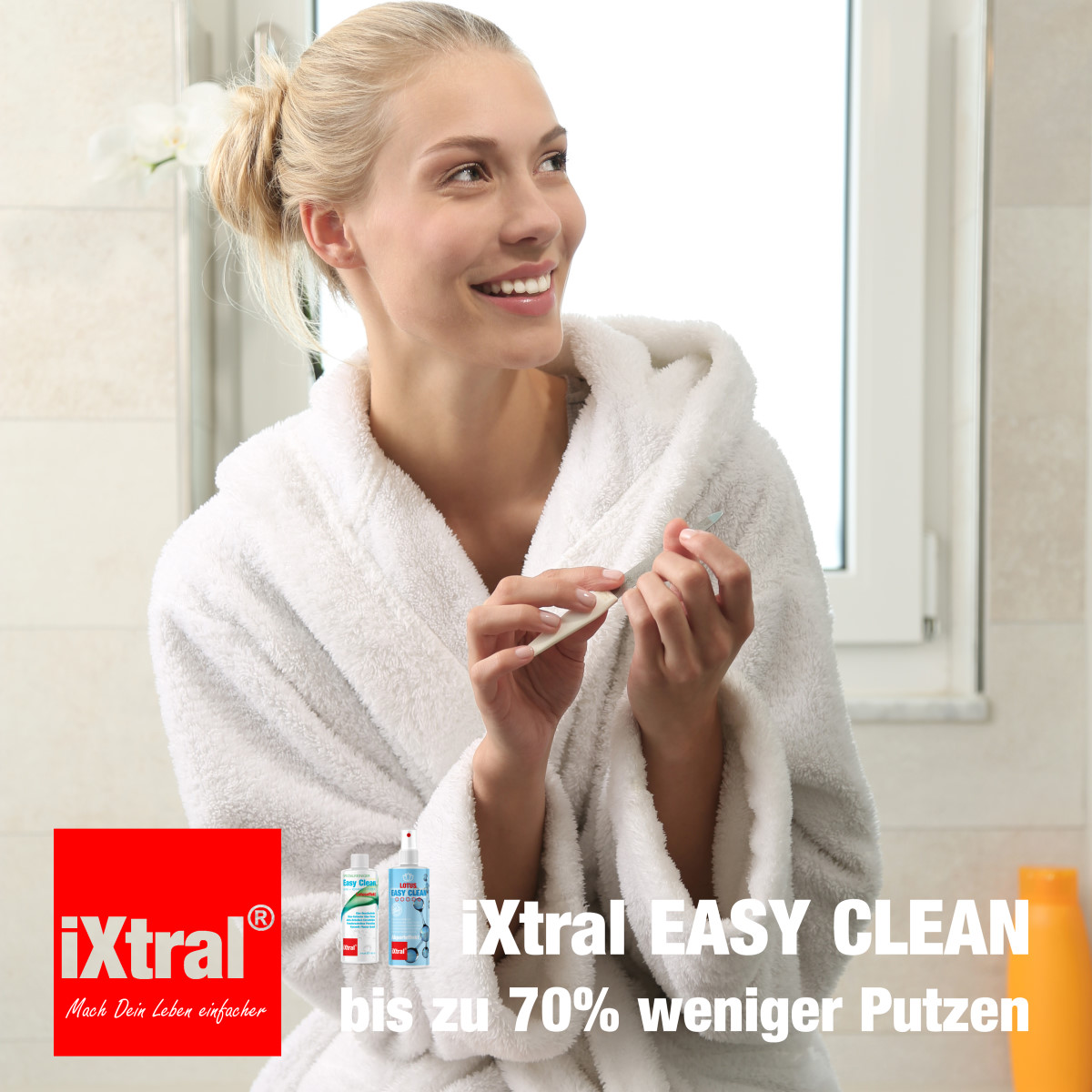 Weniger Putzen - schneller sauber - mit EASY CLEAN Abperleffekt