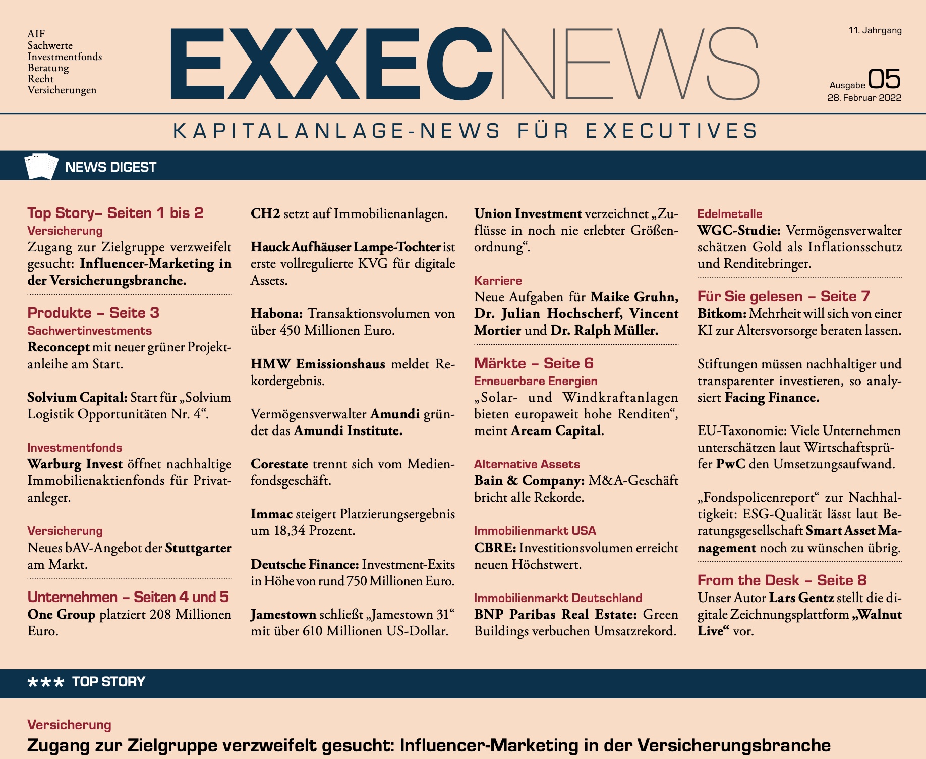 EXXECNEWS, die Hamburger Fachzeitung für private Kapitalanlage: aktuelle Ausgabe Nr. 05/2022 EXXECNEWS, die Hamburger Fachzeitung für private Kapitalanlage: aktuelle Ausgabe Nr. 05/2022