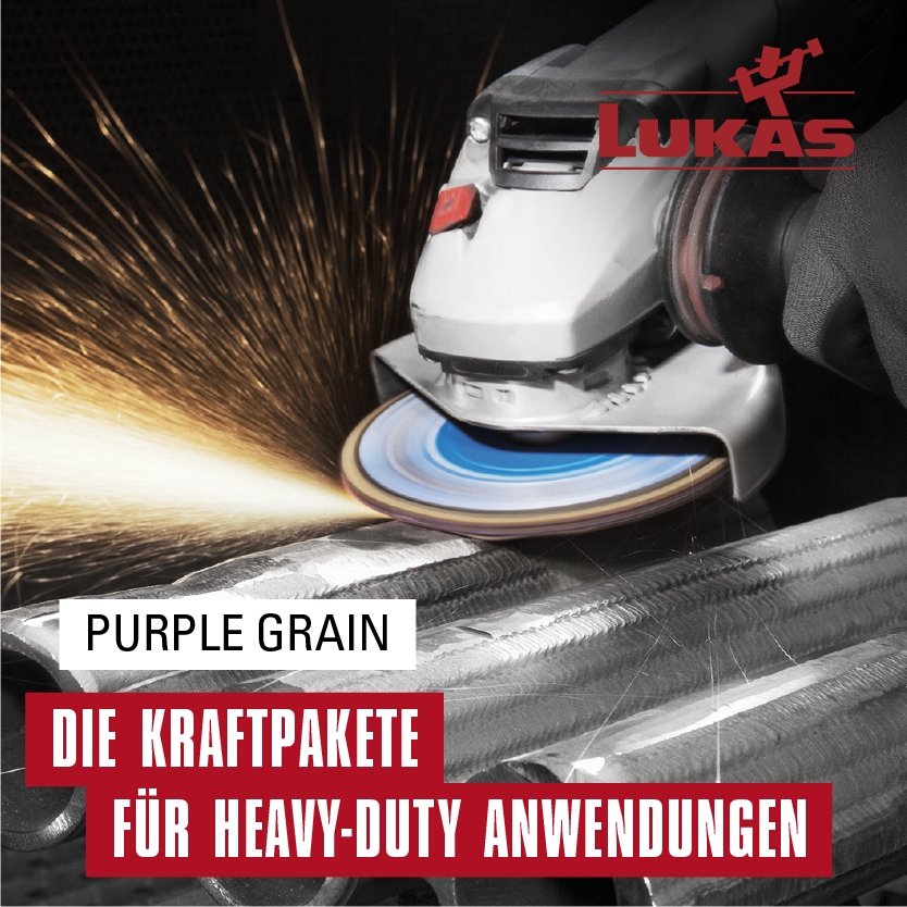 LUKAS Purple Grain Kompaktschleifteller für beste Performance