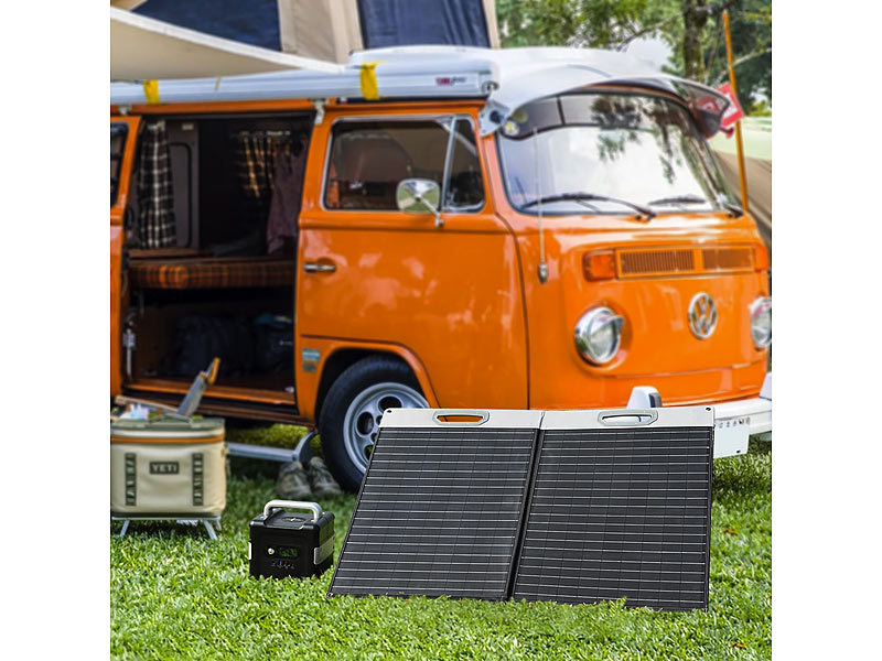 revolt Faltbares Solarpanel, 2 monokristalline Zellen, USB-C PD, ETFE, 100 Watt, www.pearl.de revolt Faltbares Solarpanel, 2 monokristalline Zellen, USB-C PD, ETFE, 100 Watt, www.pearl.de