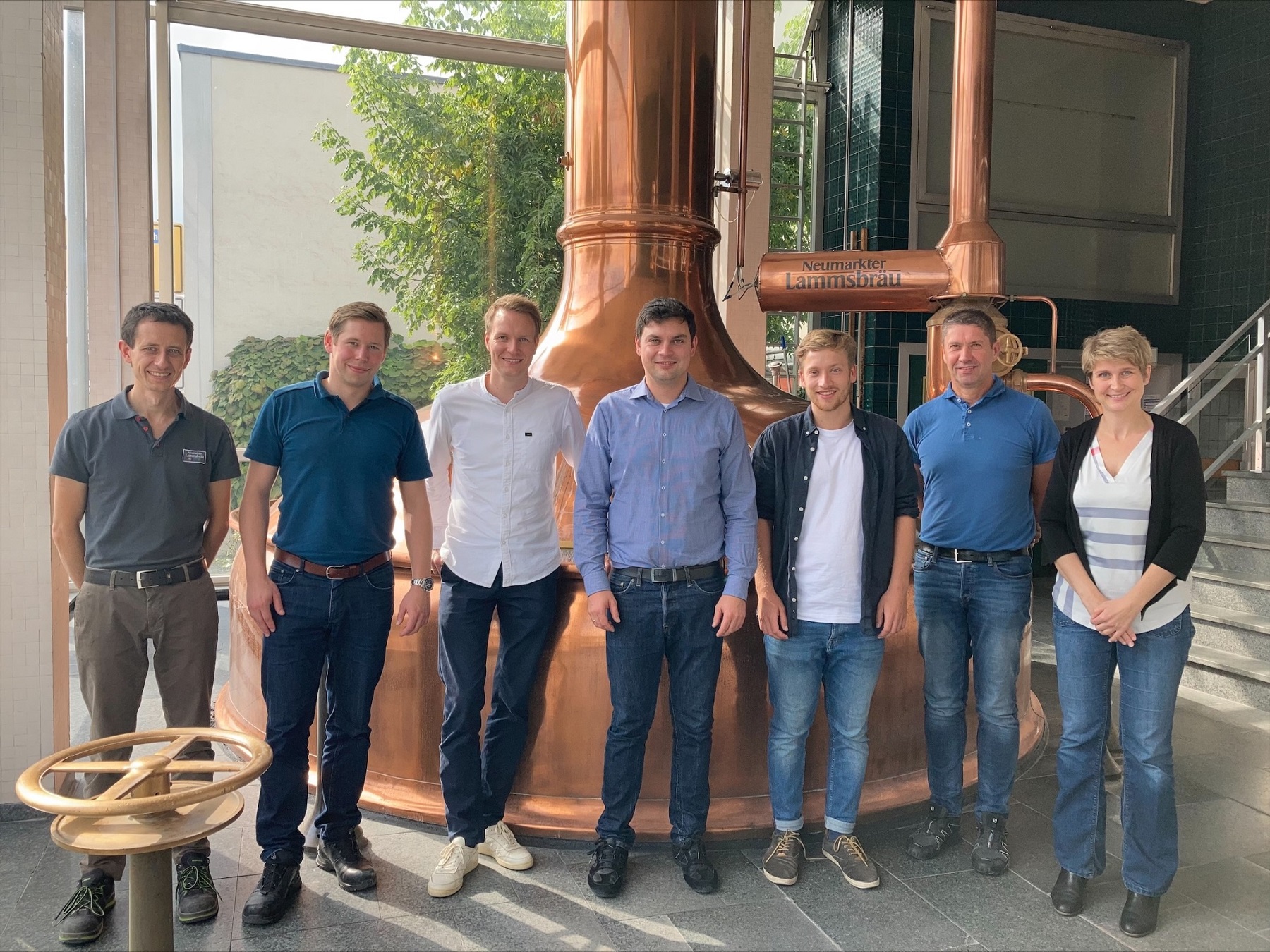 Das Projektteam der Klimastrategie 2.0 bei Neumarkter Lammsbräu. (Bildquelle: Neumarkter Lammsbräu) Das Projektteam der Klimastrategie 2.0 bei Neumarkter Lammsbräu. (Bildquelle: Neumarkter Lammsbräu)