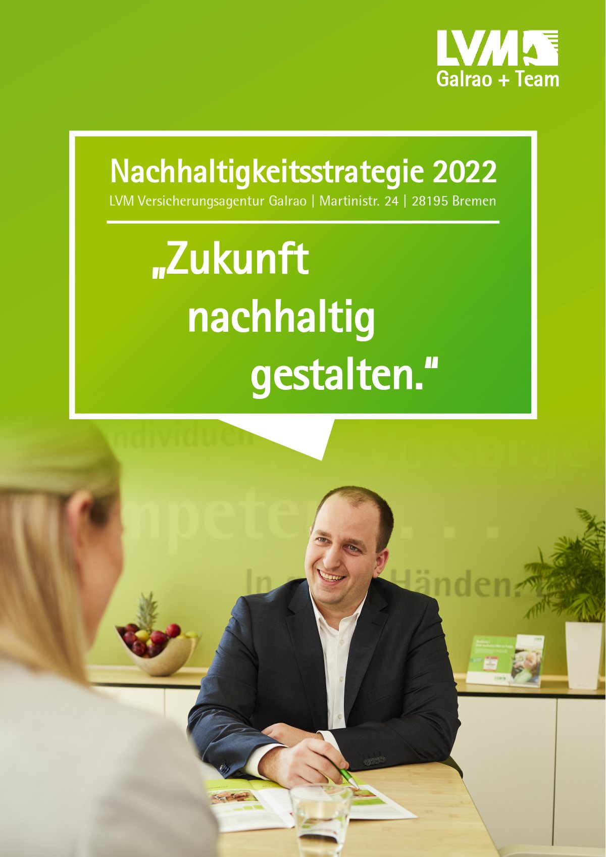 Deckblatt der Nachhaltigkeitsstrategie 2022 - LVM Versicherungsagentur Galrao