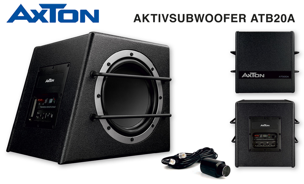 Kompakter Aktivsubwoofer fürs Auto: AXTON ATB20A Kompakter Aktivsubwoofer fürs Auto: AXTON ATB20A