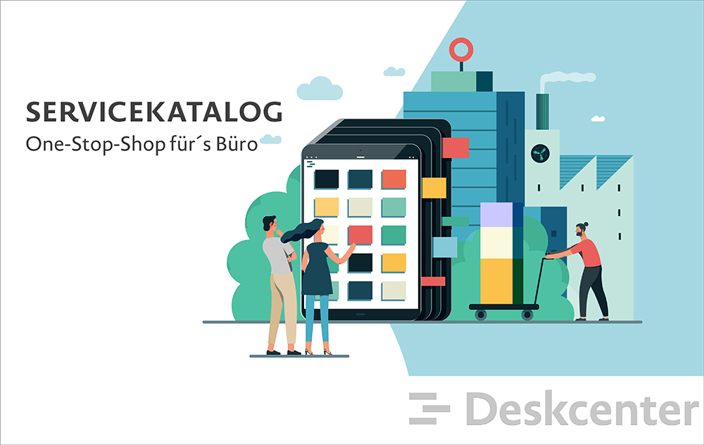 One-Stop-Shop für"s Büro: Laptop, Schreibtisch und Poolcar per Klick geliefert (Bildquelle: Grivina/Adobe.com)