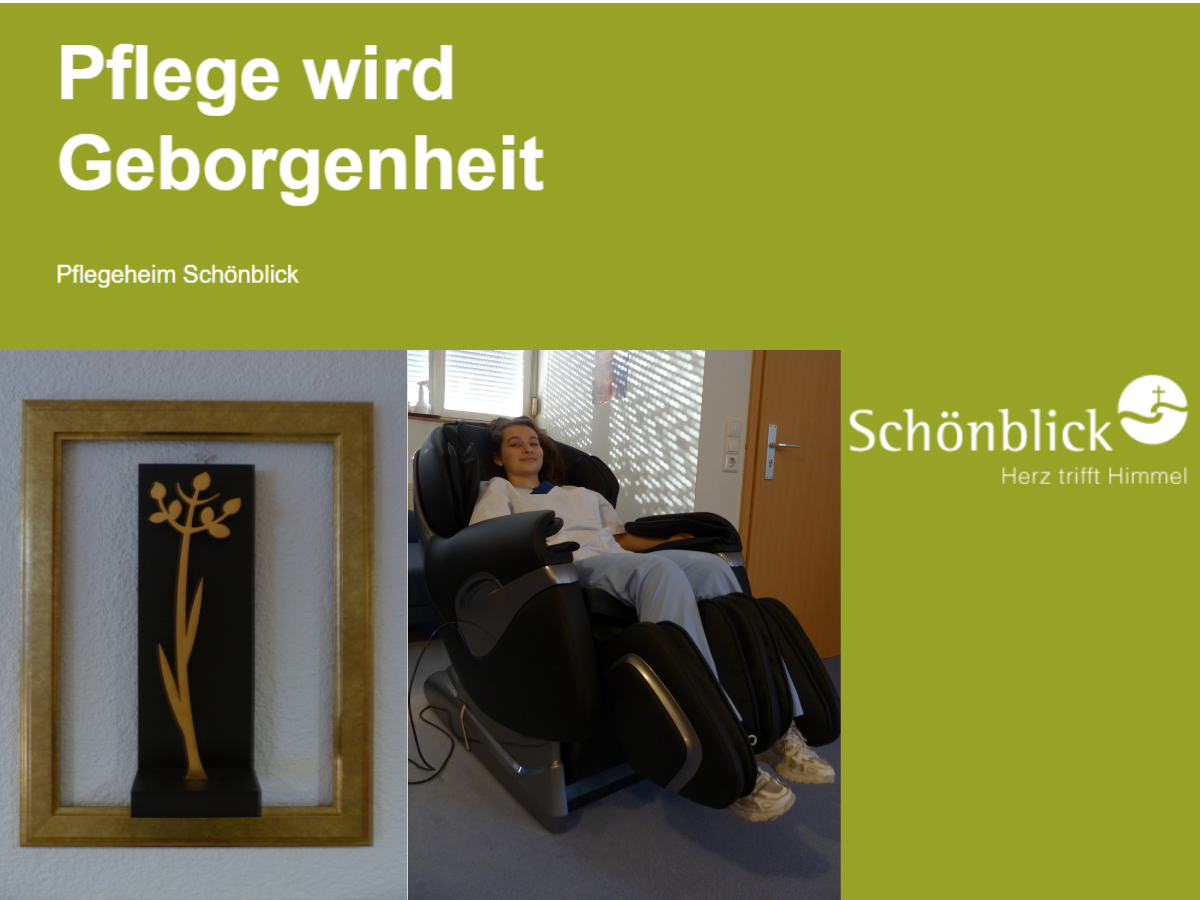 Massagesessel für das Pflegeheim Schönblick