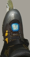 Montierter Tacho für Inline-Skates Montierter Tacho für Inline-Skates