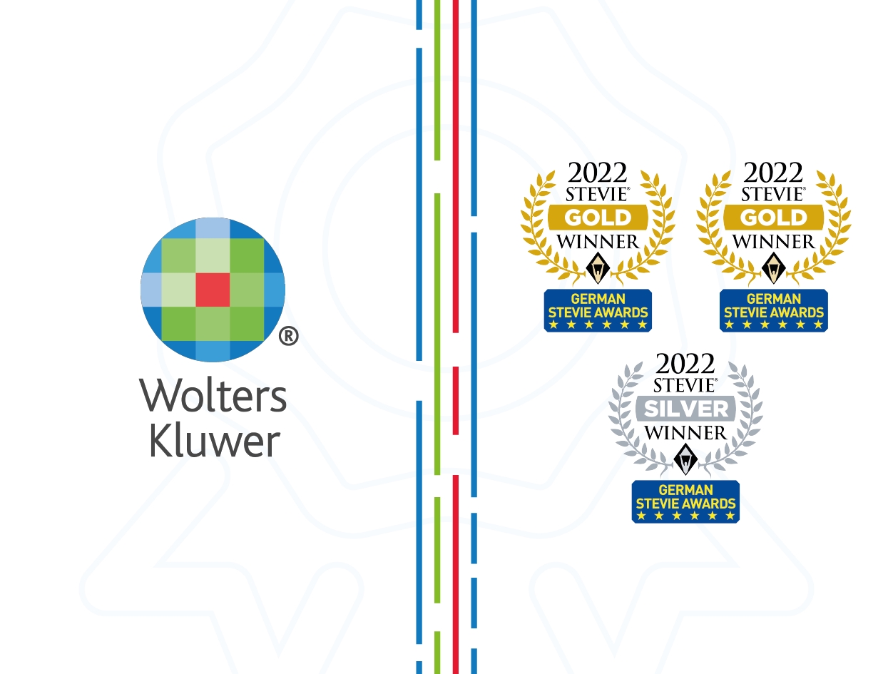 Wolters Kluwer Tax& Accounting hat im zweiten Jahr in Folge bei den German Stevie Awards abgeräumt. Wolters Kluwer Tax& Accounting hat im zweiten Jahr in Folge bei den German Stevie Awards abgeräumt.