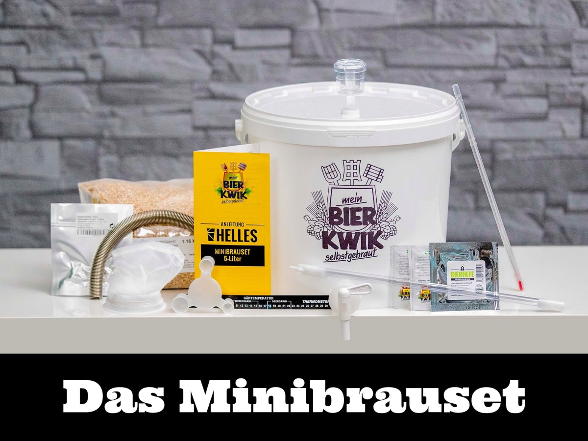 Werde zum Hobbybrauer mit dem Minibrauset von Bier-Kwik® (© Hopfen und mehr GmbH) Werde zum Hobbybrauer mit dem Minibrauset von Bier-Kwik® (© Hopfen und mehr GmbH)