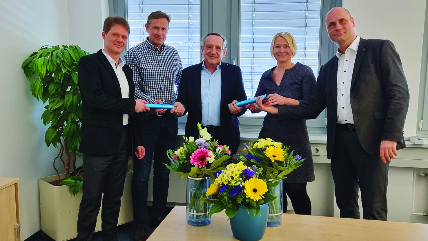 Stabübergabe: Dietmar Schielke, Gregor Schönhard, Wilfrid Kettler, Silke Gustke, Stefan Jaster Stabübergabe: Dietmar Schielke, Gregor Schönhard, Wilfrid Kettler, Silke Gustke, Stefan Jaster