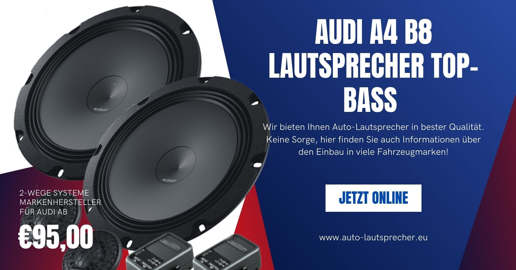 Audi A4 B8 Lautsprecher Top-Bass von auto-lautsprecher.eu Audi A4 B8 Lautsprecher Top-Bass von auto-lautsprecher.eu