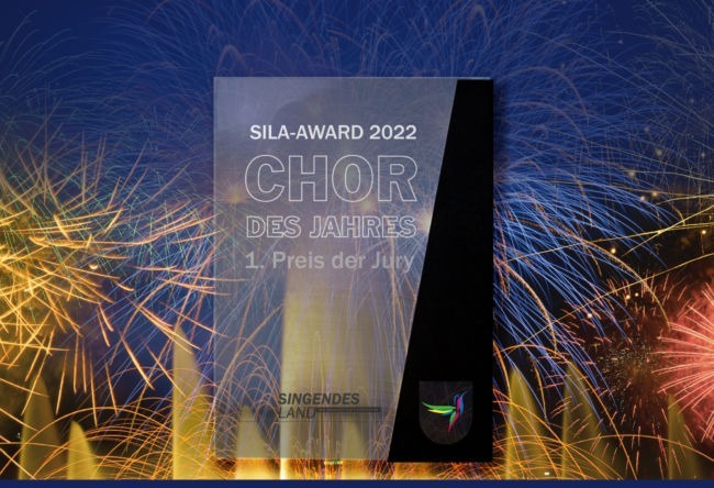 SILA AWARD 2022: Der Medienpreis zur Chorkultur in RLP ist mit insgesamt 3.300 Euro dotiert. (Bildquelle: Illustration: Chorverband Rheinland-Pfalz) SILA AWARD 2022: Der Medienpreis zur Chorkultur in RLP ist mit insgesamt 3.300 Euro dotiert. (Bildquelle: Illustration: Chorverband Rheinland-Pfalz)