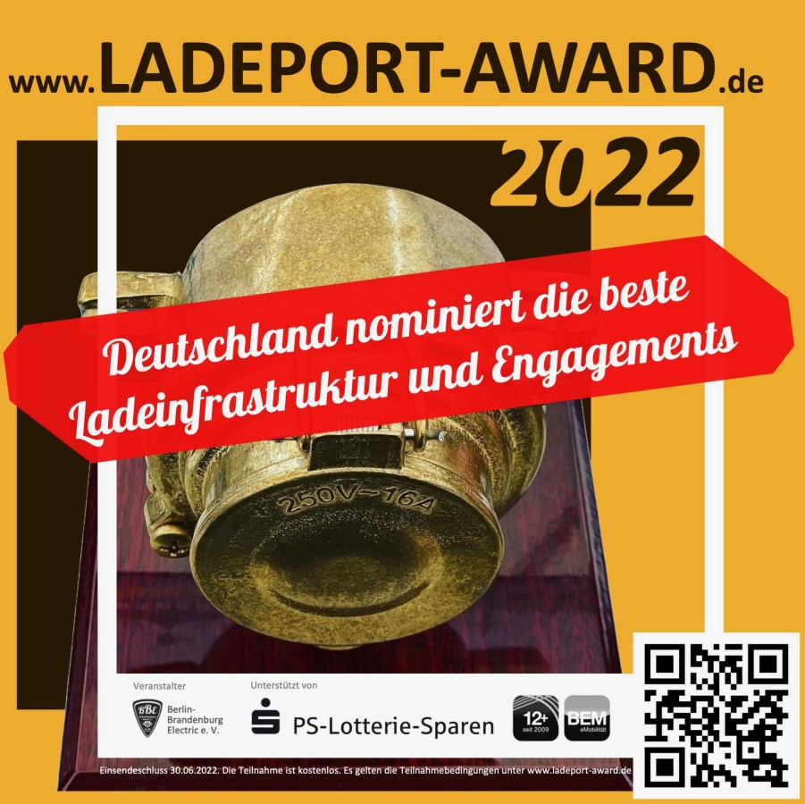 Ladeport Award 2022 (© Michael Tobias, Berlin-Brandenburg Electric e. V.) Ladeport Award 2022 (© Michael Tobias, Berlin-Brandenburg Electric e. V.)