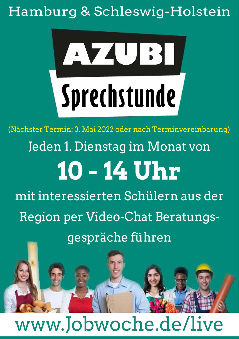 Jeden 1. Dienstag im Monat findet die Azubi-Sprechstunde statt
