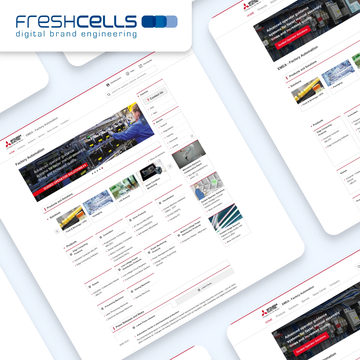 freshcells relaunched 21 Kundenportale für Mitsubishi Electric Factory Automation EMEA freshcells relaunched 21 Kundenportale für Mitsubishi Electric Factory Automation EMEA