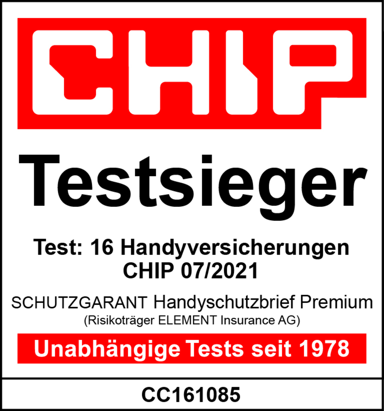 CHIP Testsieger Handyversicherungen 07/2021 CHIP Testsieger Handyversicherungen 07/2021