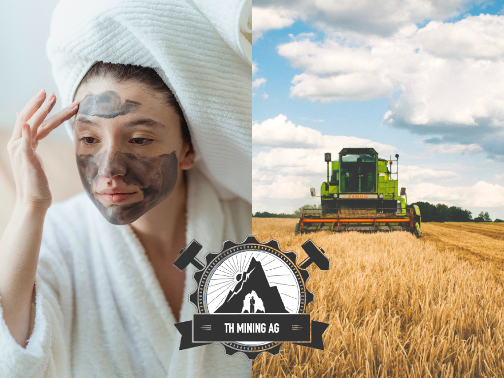 Industriemineralien der TH Mining AG kommen u.a. in der Kosmetik und Landwirtschaft zur Anwendung (Bildquelle: pexels.com / Logo: TH Mining AG)