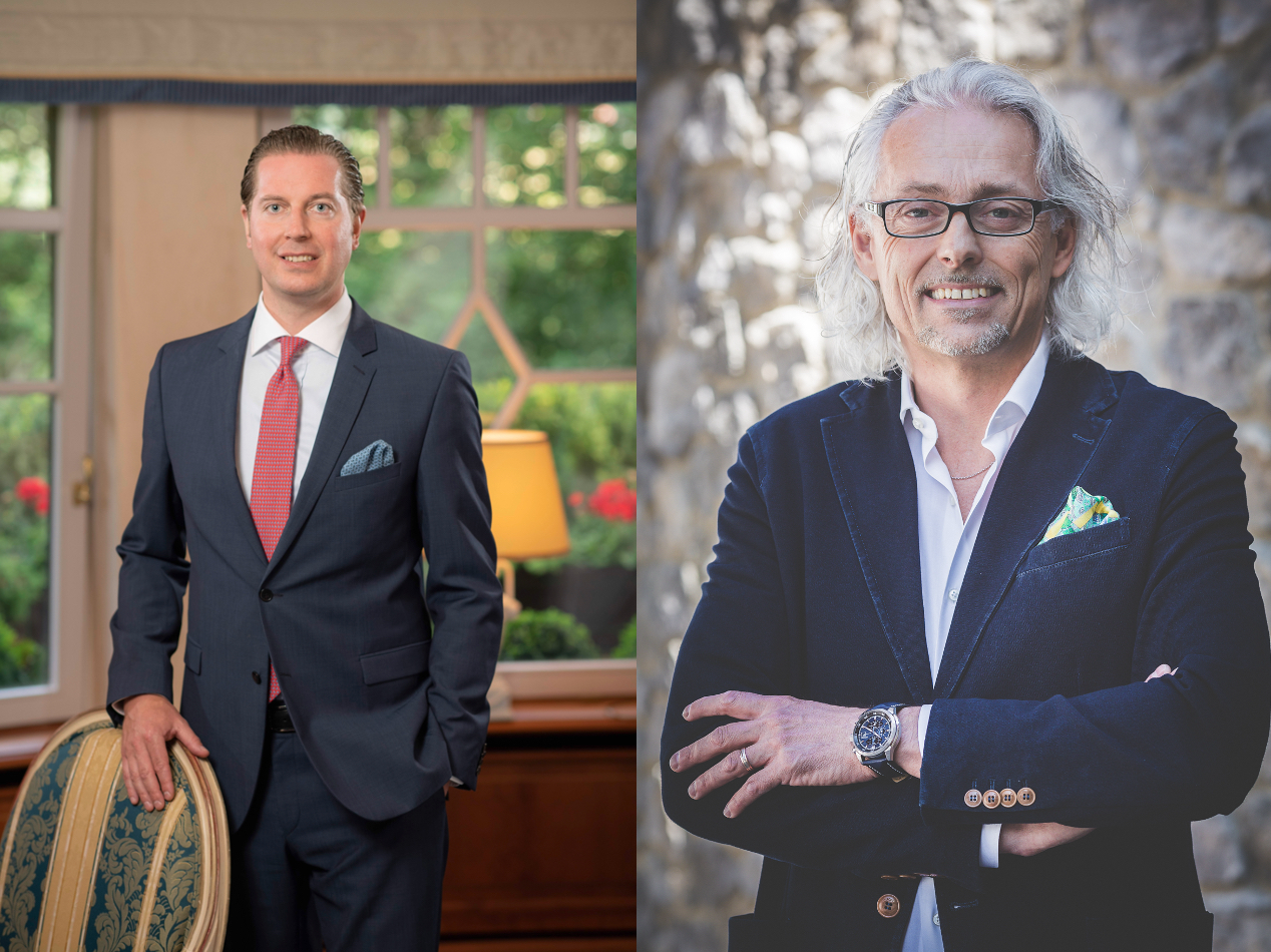 Hannes Bareiss, Vorstandsvorsitzender des FHG e.V./Inhaber Hotel Bareiss und Bernhard Patter von diavendo (v.l.n.r.).