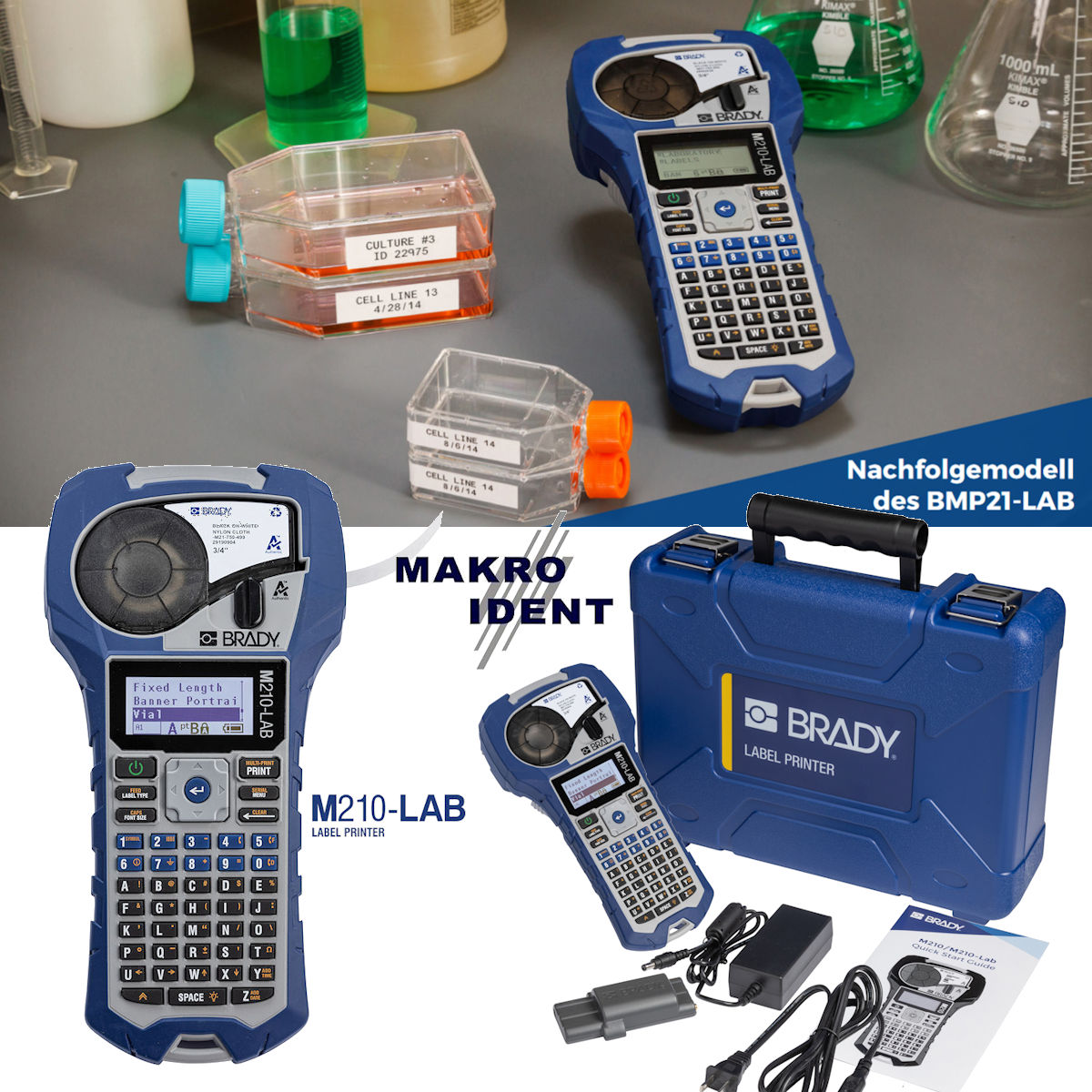 Neues Labor-Beschriftungsgerät Brady M210-LAB ersetzt BMP21-LAB
