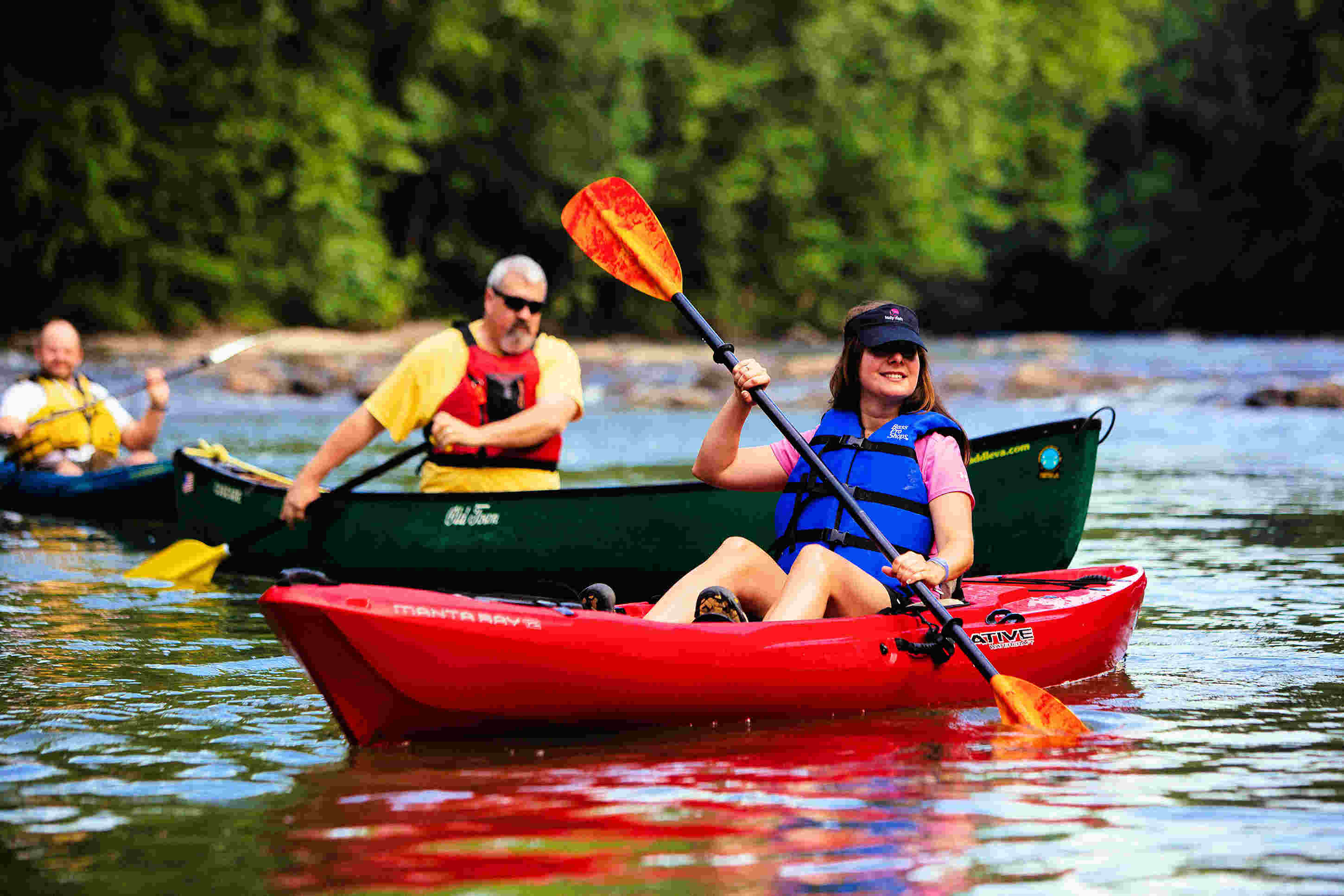 Kajakfahrer auf dem Roanoke River in Roanoke (Bildquelle: Roanoke County Parks - Visit VBR)