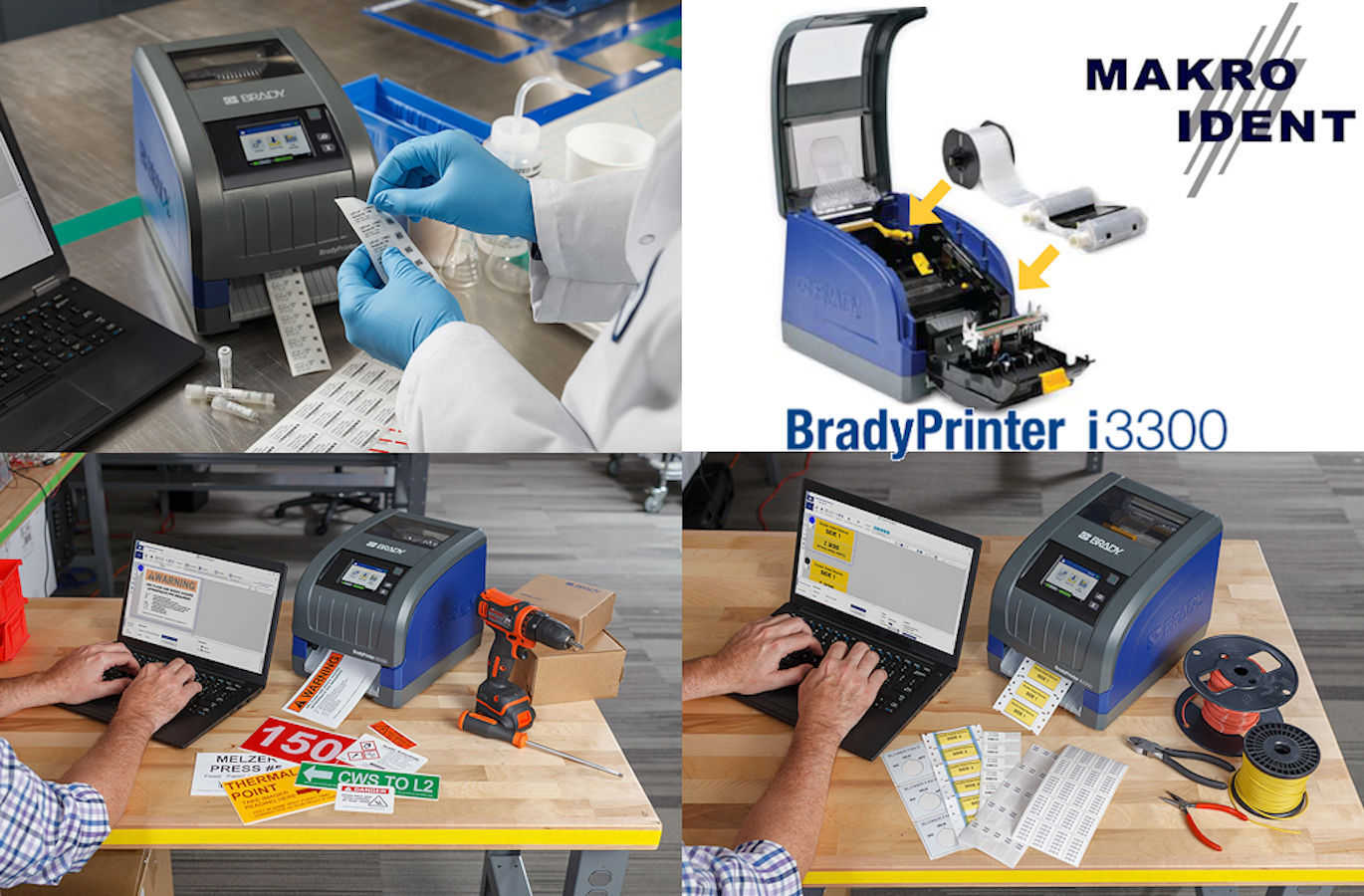 Brady i3300 Etikettendrucker mit automatischer Materialerkennung Brady i3300 Etikettendrucker mit automatischer Materialerkennung