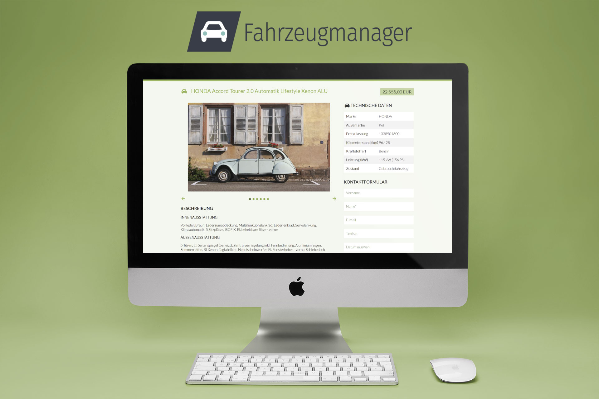 Fahrzeugmanager für das  Open Source CMS Contao (Bildquelle: @ pdir - Meißen)
