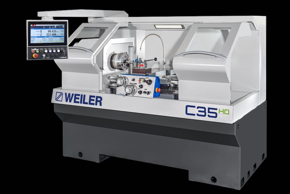 Die neue servokonventionelle Präzisions-Drehmaschine C35HD von WEILER (Foto: WEILER).