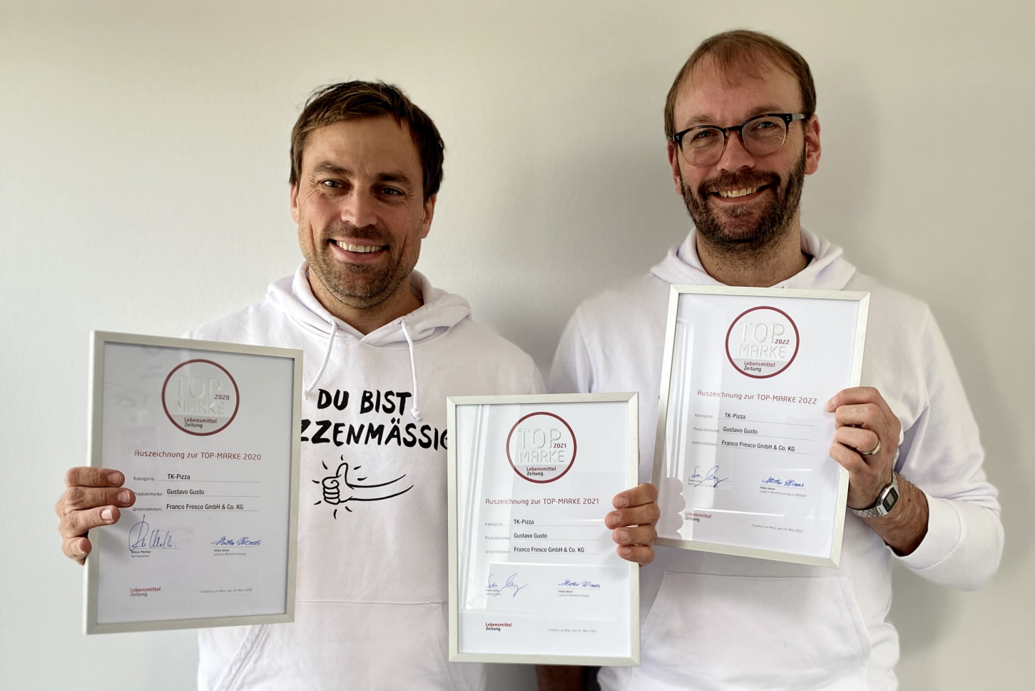 Top-Marke: CEO Christoph Schramm und CMO Michael Götz freuen sichüber die Auszeichnungen