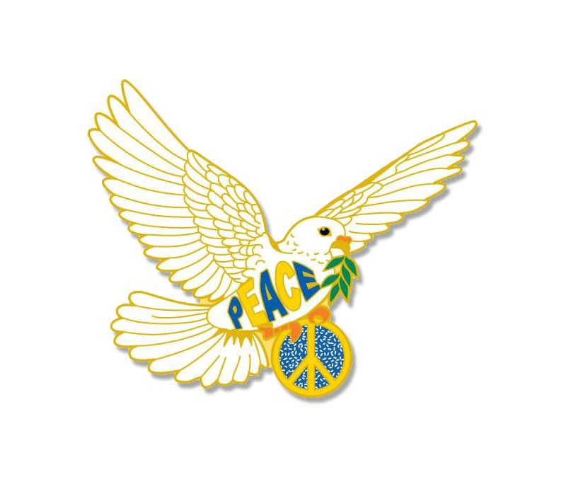 Friedenstaube: Unser Pin für die Ukraine-Hilfe