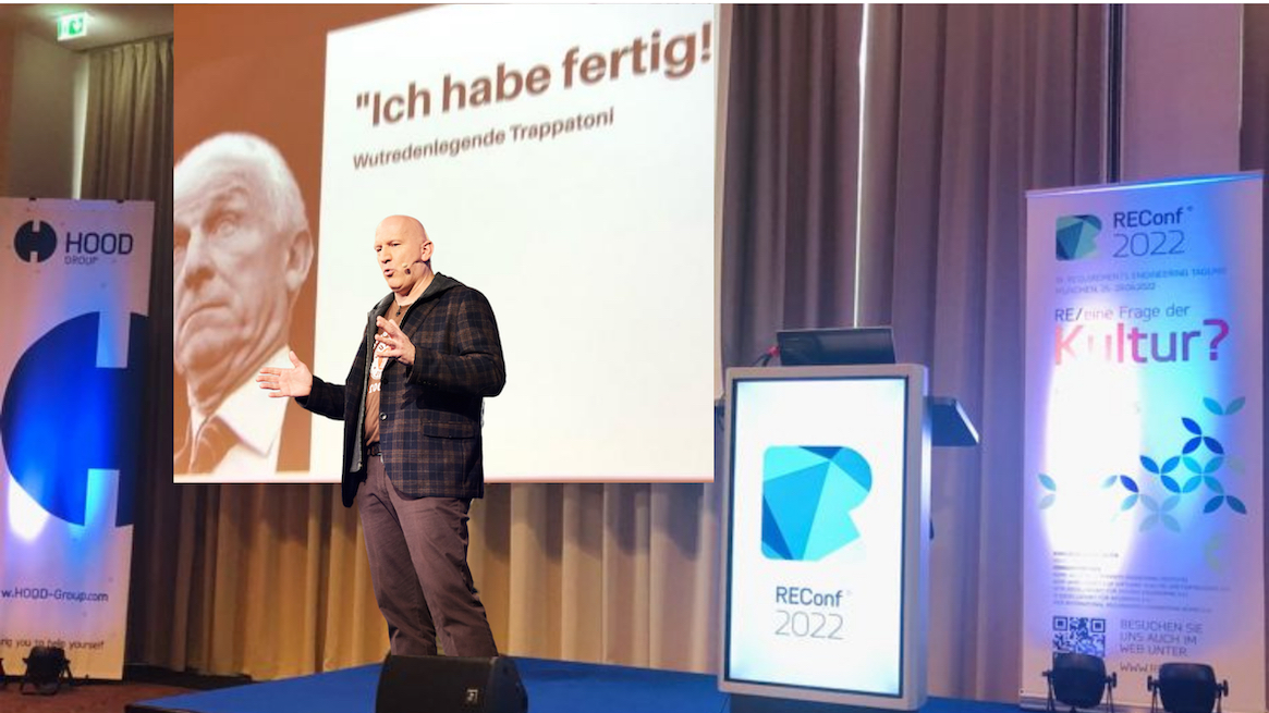Vortrag von Andreas Becker auf der REConf 2022 (Die Bildrechte liegen bei dem Verfasser der Mitteilung.)