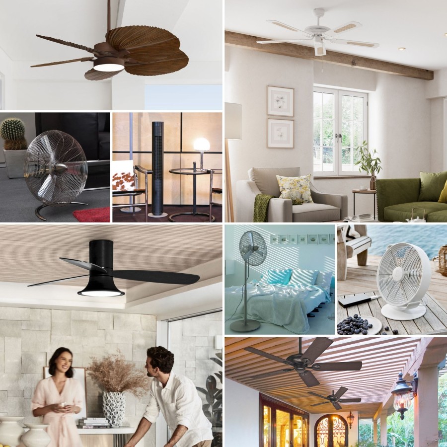 Ventilatoren für Wohnräume und Terrasse  (© Lampenwelt.de)